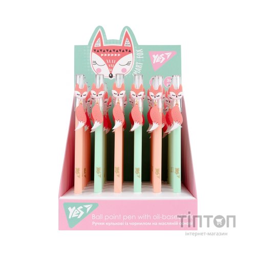 Ручка кулькова Yes Smart fox 0,7 мм синя (412009)