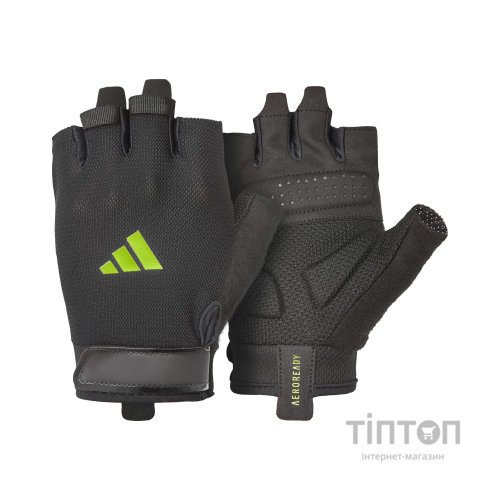 Рукавички для фітнесу Adidas Essential Training Gloves ADGB-15000GN чорний, зелений XS (885652027731)
