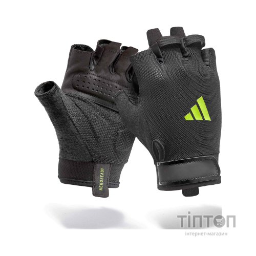 Рукавички для фітнесу Adidas Essential Training Gloves ADGB-15000GN чорний, зелений XS (885652027731)