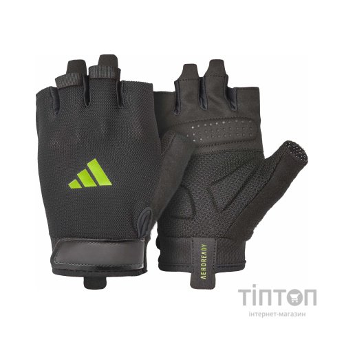 Рукавички для фітнесу Adidas Essential Training Gloves ADGB-15003GN чорний, зелений L (885652025973)