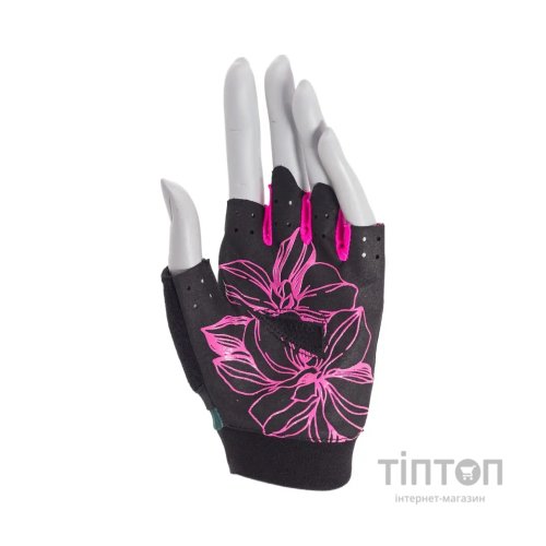 Рукавички для фітнесу MadMax MFG-770 Flower Power Gloves Black/Pink XS (MFG-770_XS)