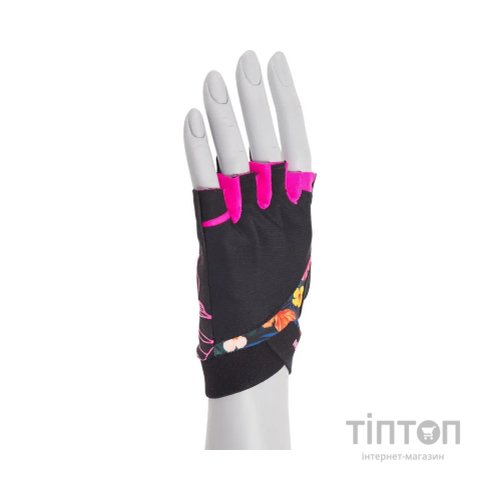 Рукавички для фітнесу MadMax MFG-770 Flower Power Gloves Black/Pink XS (MFG-770_XS)