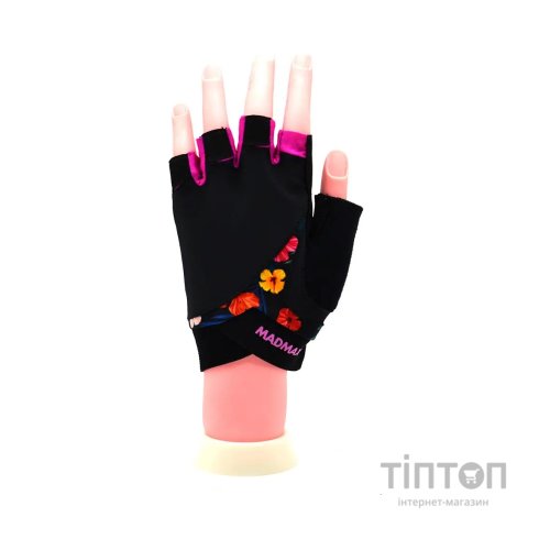 Рукавички для фітнесу MadMax MFG-770 Flower Power Gloves Black/Pink XS (MFG-770_XS)