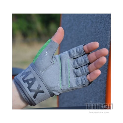 Рукавички для фітнесу MadMax MFG-860 Wild Grey/Green L (MFG-860_L)