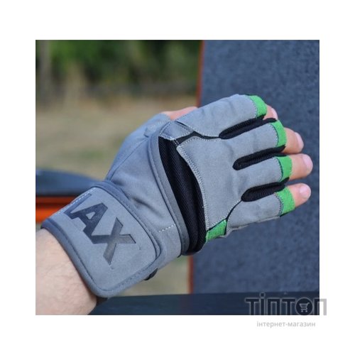 Рукавички для фітнесу MadMax MFG-860 Wild Grey/Green M (MFG-860_M)
