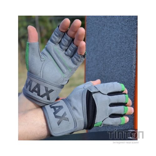 Рукавички для фітнесу MadMax MFG-860 Wild Grey/Green M (MFG-860_M)