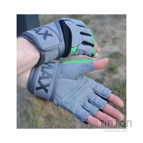 Рукавички для фітнесу MadMax MFG-860 Wild Grey/Green M (MFG-860_M)