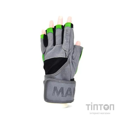 Рукавички для фітнесу MadMax MFG-860 Wild Grey/Green S (MFG-860_S)