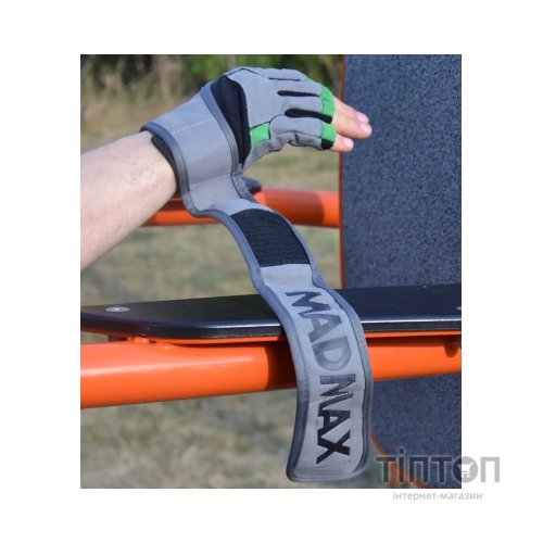 Рукавички для фітнесу MadMax MFG-860 Wild Grey/Green S (MFG-860_S)