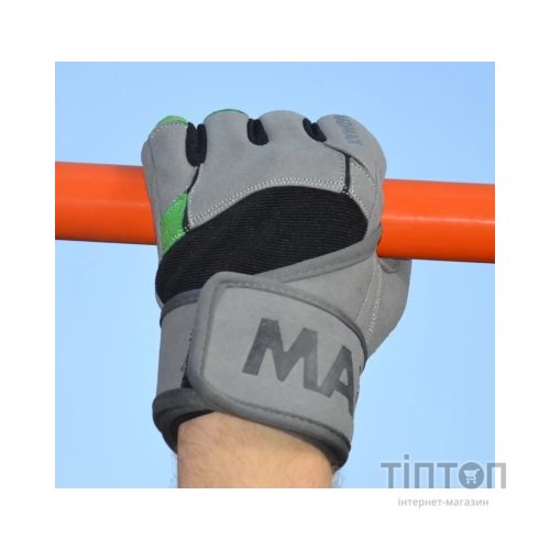 Рукавички для фітнесу MadMax MFG-860 Wild Grey/Green XXL (MFG-860_XXL)