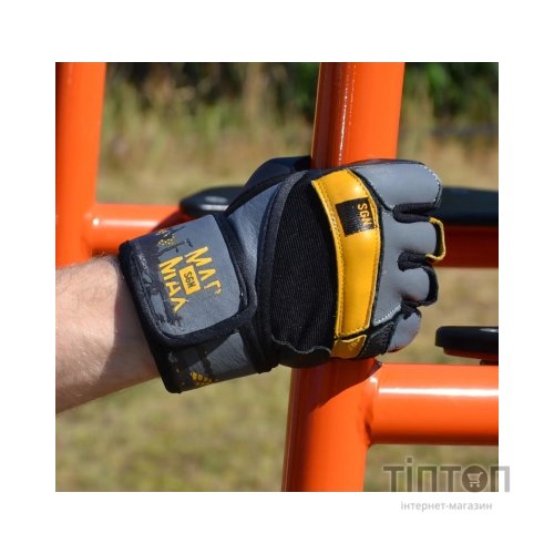 Рукавички для фітнесу MadMax MFG-880 Signature Black/Grey/Yellow XL (MFG-880_XL)