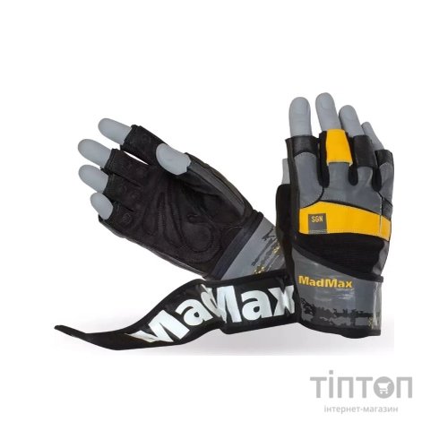 Рукавички для фітнесу MadMax MFG-880 Signature Black/Grey/Yellow XXL (MFG-880_XXL)
