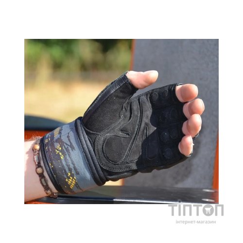 Рукавички для фітнесу MadMax MFG-880 Signature Black/Grey/Yellow XXL (MFG-880_XXL)