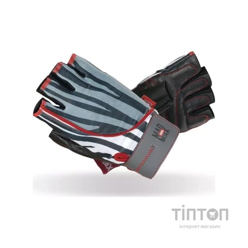 Рукавички для фітнесу MadMax MFG-911 Nine-eleven Zebra BW Zebra M (MFG-911-ZEB_M)