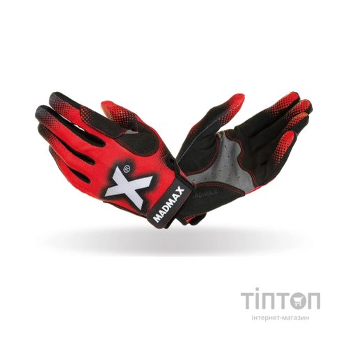 Рукавички для фітнесу MadMax MXG-101 X Gloves Black/Grey/Red XL (MXG-101-RED_XL)