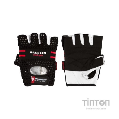 Рукавички для фітнесу Power System Basic EVO PS-2100 Black Red Line S (PS_2100E_S_Black/Red)