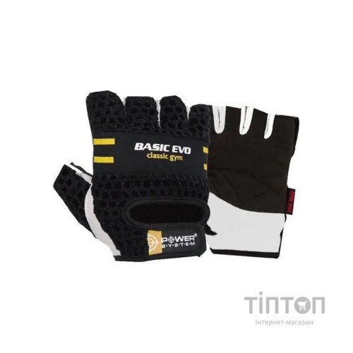 Рукавички для фітнесу Power System Basic EVO PS-2100 Black Yellow Line M (PS_2100E_M_Black/Yellow)