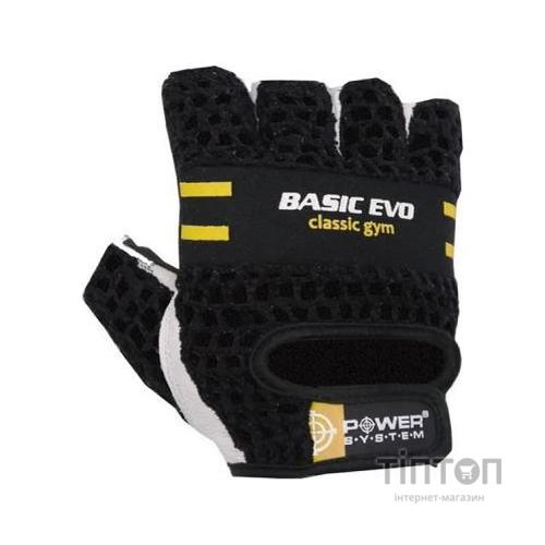 Рукавички для фітнесу Power System Basic EVO PS-2100 Black Yellow Line XS (PS_2100E_XS_Black/Yellow)
