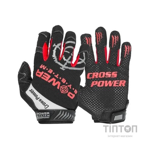 Рукавички для фітнесу Power System Cross Power PS-2860 Black/Red XL (PS-2860_XL_Black-red)