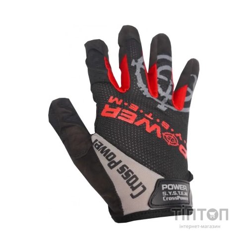 Рукавички для фітнесу Power System Cross Power PS-2860 Black/Red XL (PS-2860_XL_Black-red)