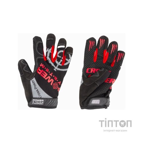 Рукавички для фітнесу Power System Cross Power PS-2860 Black/Red XL (PS-2860_XL_Black-red)