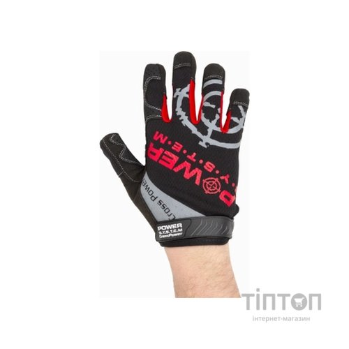 Рукавички для фітнесу Power System Cross Power PS-2860 Black/Red XL (PS-2860_XL_Black-red)