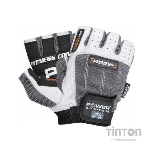 Рукавички для фітнесу Power System Fitness PS-2300 Grey/White M (PS-2300_M_Grey-White)