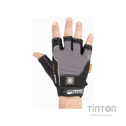 Рукавички для фітнесу Power System Mans Power PS-2580 Black/Grey M (PS-2580_M_Black-grey)