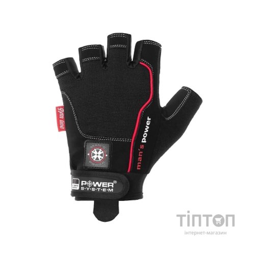 Рукавички для фітнесу Power System Mans Power PS-2580 Black M (PS-2580_M_Black)
