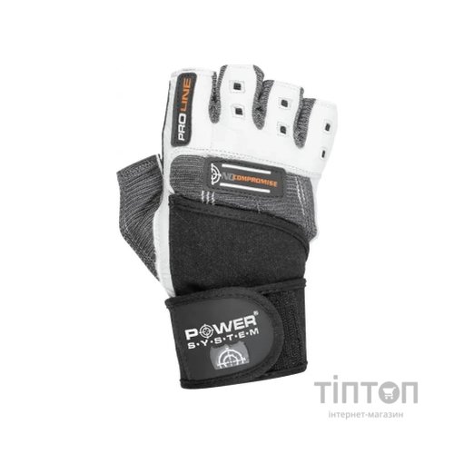 Рукавички для фітнесу Power System No Compromise PS-2700 Grey/White L (PS-2700_L_Grey-White)