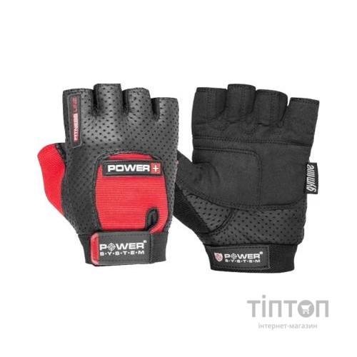 Рукавички для фітнесу Power System Power Plus PS-2500 Black/Red L (PS-2500_L_Black-red)