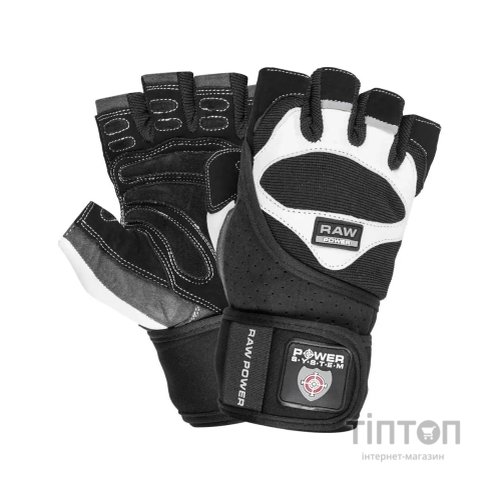 Рукавички для фітнесу Power System Raw Power PS-2850 Black/White L (PS-2850_L_Black-White)