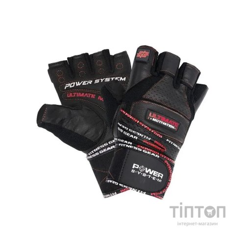 Рукавички для фітнесу Power System Ultimate Motivation PS-2810 Black Red Line L (PS_2810_L_Black/Red)
