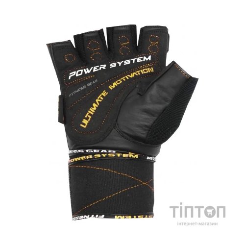 Рукавички для фітнесу Power System Ultimate Motivation PS-2810 Black Yellow Line L (PS_2810_L_Black/Yellow)