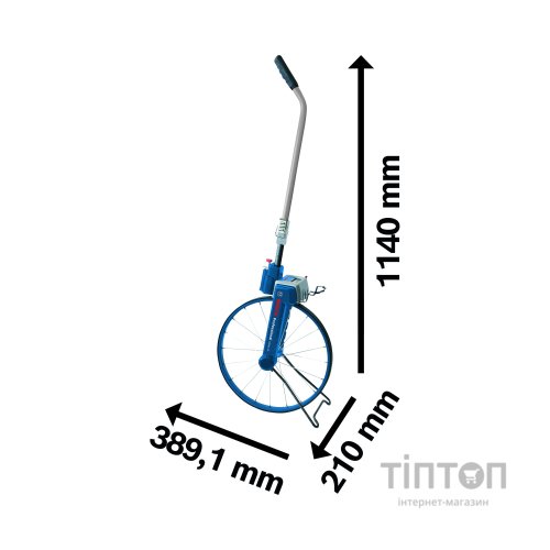Рулетка Bosch Professional курвіметр GWM 40 D колеса (об'єм) 389.1мм (1.22 м) (0.601.074.100)