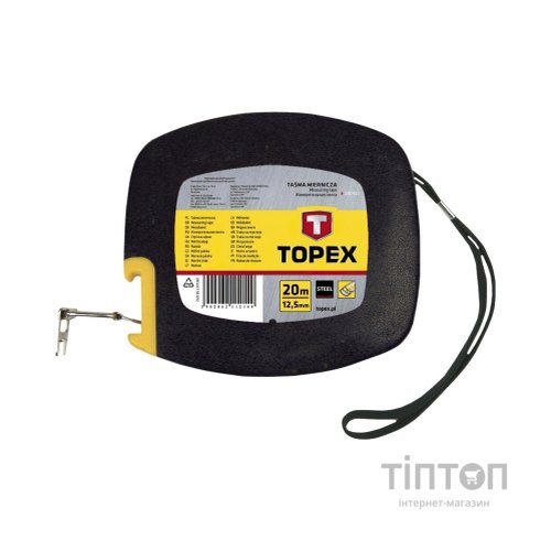Рулетка Topex лента измерительная стальная, 20 м (28C412)