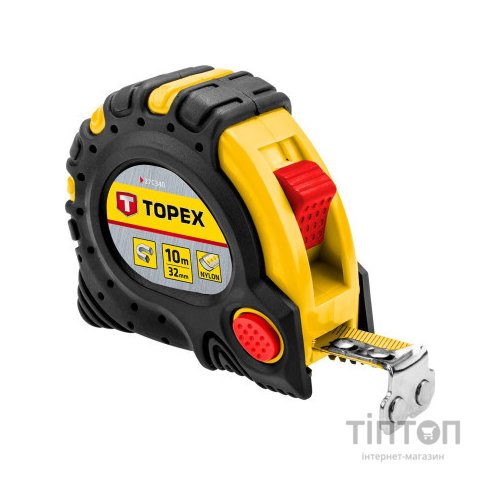 Рулетка Topex стальная лента 10 м x 32 мм, магнит (27C340)