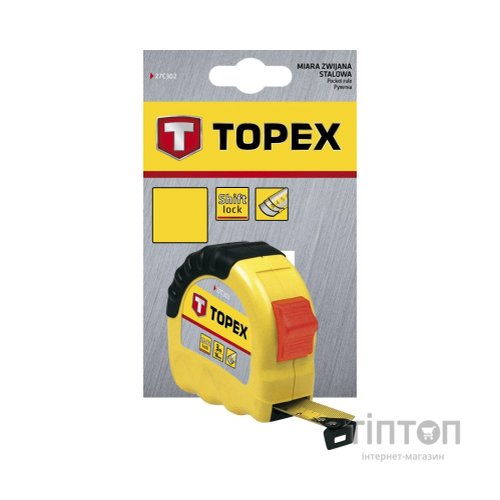 Рулетка Topex стальная лента 5 м x 19 мм (27C305)