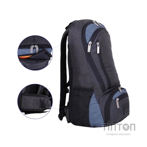 Рюкзак для ноутбука Bagland 15.6" Granite 23L black/gray 0012069 (7072175)