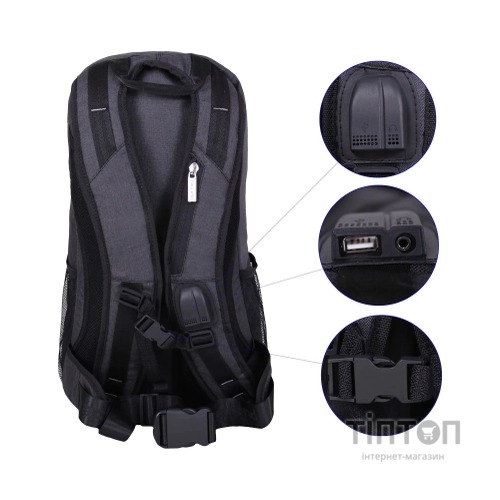 Рюкзак для ноутбука Bagland 15.6" Granite 23L black/gray 0012069 (7072175)