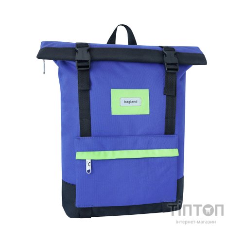 Рюкзак для ноутбука Bagland 15" Holder 25L, roll top, 0051666, blue/black (1065919121)