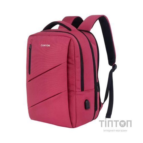 Рюкзак для ноутбука Canyon 15.6" BPE-5 Urban, USB, 12-18L, Red (CNS-BPE5BD1)