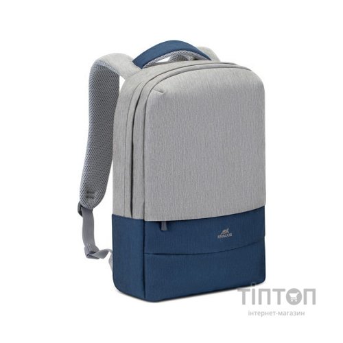 Рюкзак для ноутбука RivaCase 15.6" 7562 Anti-theft, water-repellent, Grey / Dark Blue (7562Grey/DarkBlue)