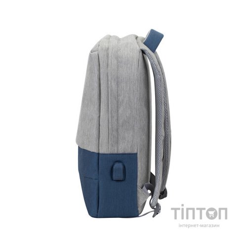 Рюкзак для ноутбука RivaCase 15.6" 7562 Anti-theft, water-repellent, Grey / Dark Blue (7562Grey/DarkBlue)