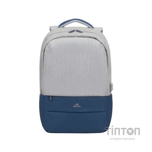 Рюкзак для ноутбука RivaCase 17.3" 7567 Prater, Grey / Dark Blue (7567Grey/DarkBlue)