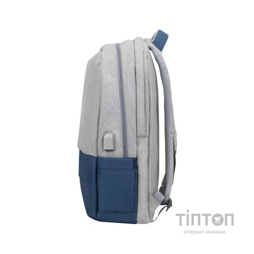 Рюкзак для ноутбука RivaCase 17.3" 7567 Prater, Grey / Dark Blue (7567Grey/DarkBlue)