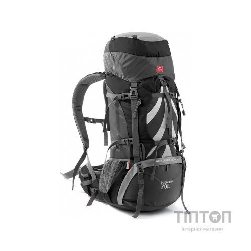 Рюкзак туристичний Naturehike NH70B070-B 70+5 л Black/Grey (6927595709009)