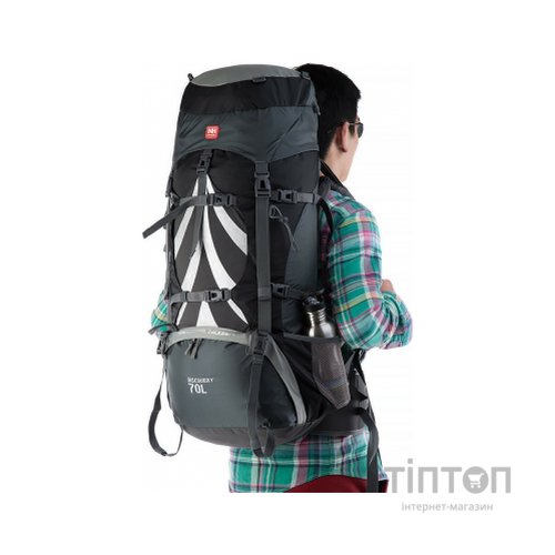 Рюкзак туристичний Naturehike NH70B070-B 70+5 л Black/Grey (6927595709009)