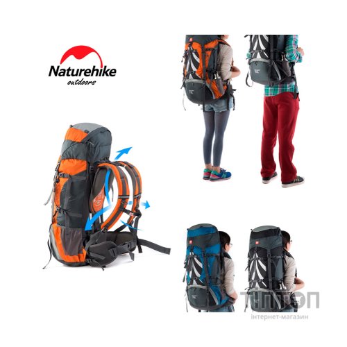 Рюкзак туристичний Naturehike NH70B070-B 70+5 л Orange (6927595709016)