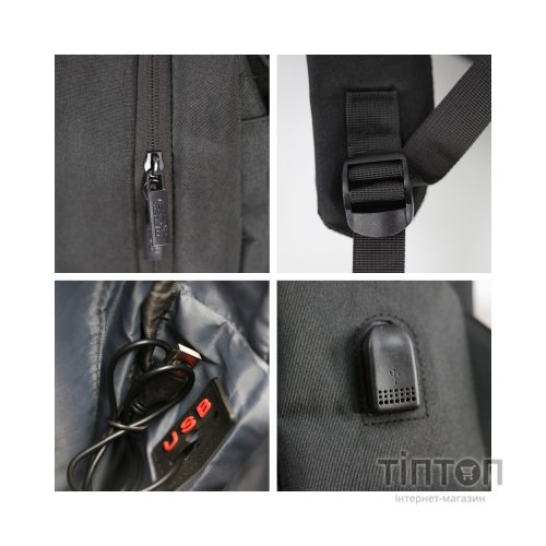 Рюкзак туристичний NikiBo Studio 16л чорний (30011005-01)
